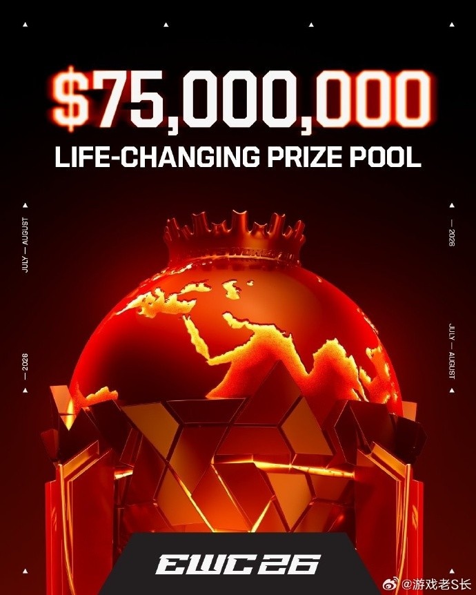 比去年高500万！电竞世界杯官宣：2026赛事总奖金7500万美元